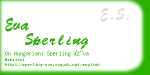 eva sperling business card